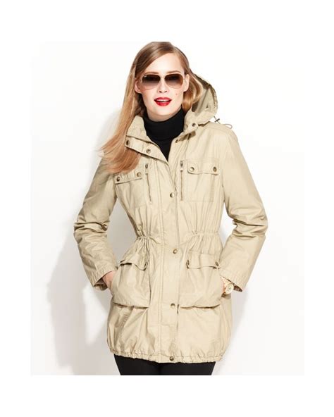 michael kors rain jacket gold|Michael Kors anorak raincoat.